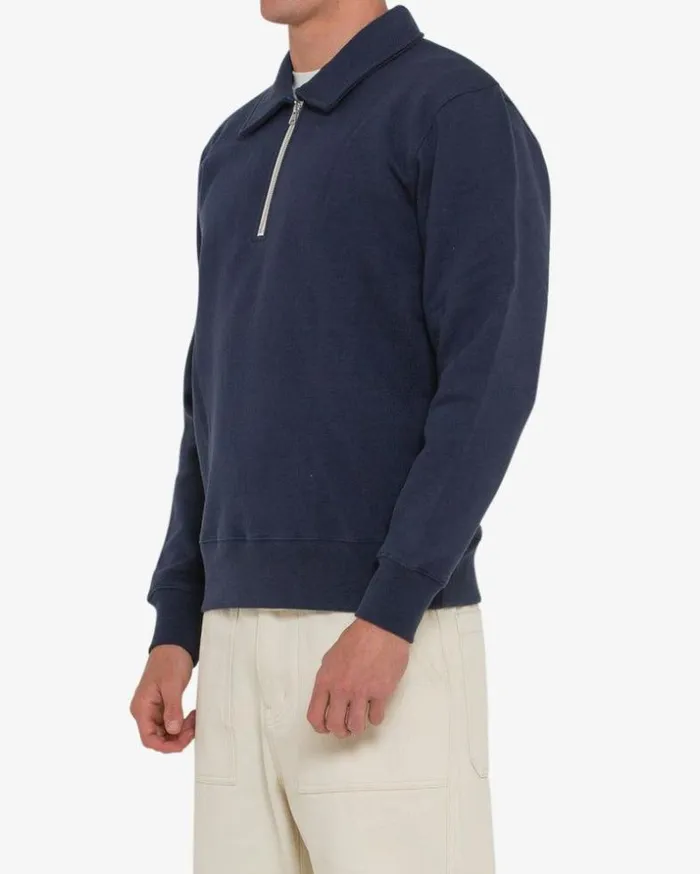 Mens Deus Ex Machina Hoodies and Sweaters Naval Zip Neck 8211 Navy Navy Mens Deus Ex Machina Hoodies and Sweaters Naval Zip Neck 8211 Navy Navy