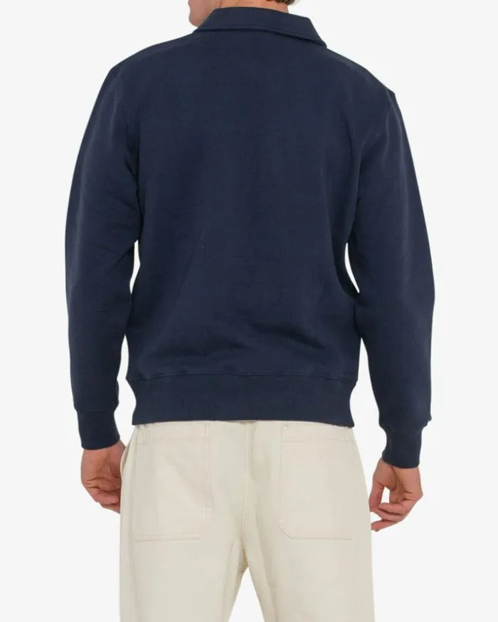 Mens Deus Ex Machina Hoodies and Sweaters Naval Zip Neck 8211 Navy Navy Mens Deus Ex Machina Hoodies and Sweaters Naval Zip Neck 8211 Navy Navy