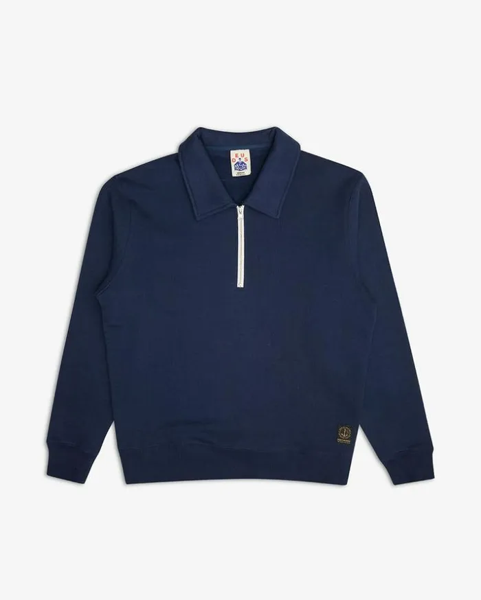 Mens Deus Ex Machina Hoodies and Sweaters Naval Zip Neck 8211 Navy Navy Mens Deus Ex Machina Hoodies and Sweaters Naval Zip Neck 8211 Navy Navy