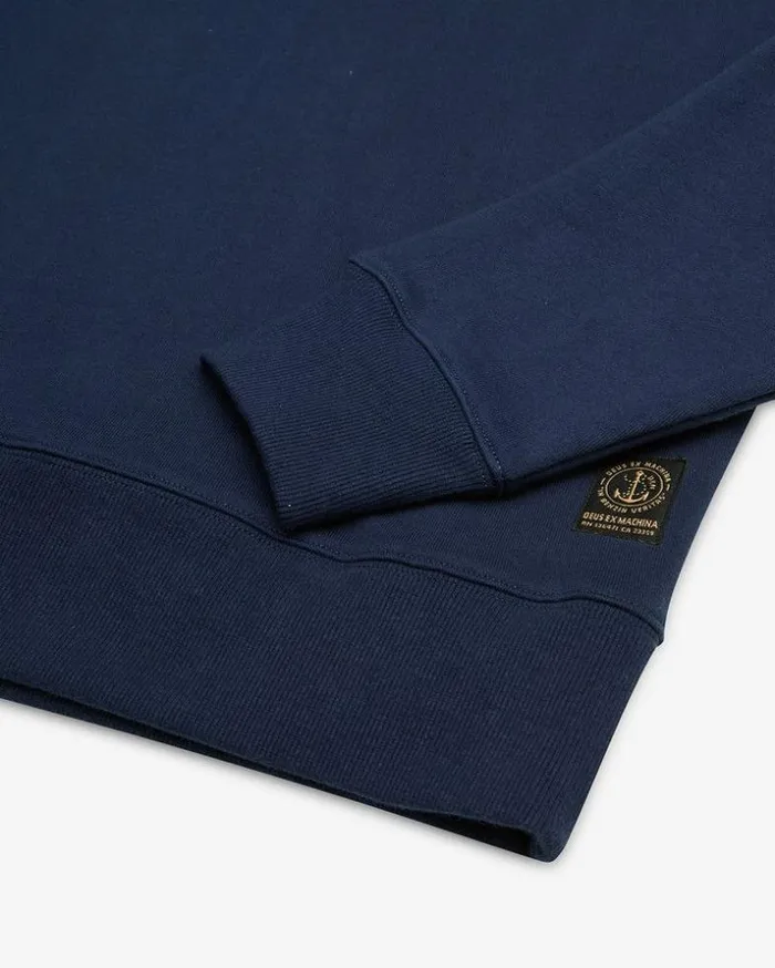 Mens Deus Ex Machina Hoodies and Sweaters Naval Zip Neck 8211 Navy Navy Mens Deus Ex Machina Hoodies and Sweaters Naval Zip Neck 8211 Navy Navy