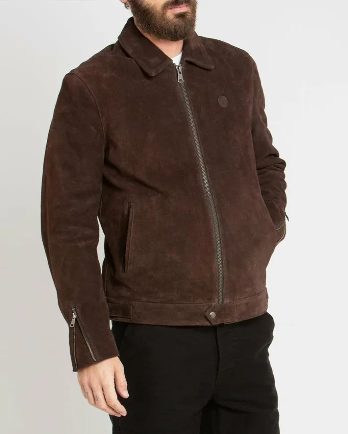 Mens Deus Ex Machina Jackets Hurricane Suede Jacket 8211 Choc Brown Choc Brown Mens Deus Ex Machina Jackets Hurricane Suede Jacket 8211 Choc Brown Choc Brown