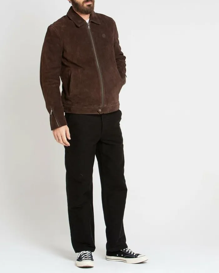 Mens Deus Ex Machina Jackets Hurricane Suede Jacket 8211 Choc Brown Choc Brown Mens Deus Ex Machina Jackets Hurricane Suede Jacket 8211 Choc Brown Choc Brown