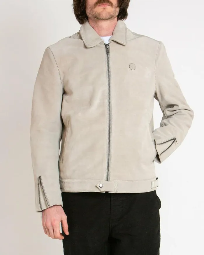 Mens Deus Ex Machina Jackets Hurricane Suede Jacket 8211 Dirty White Dirty White Mens Deus Ex Machina Jackets Hurricane Suede Jacket 8211 Dirty White Dirty White