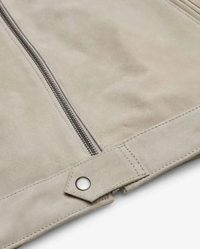 Mens Deus Ex Machina Jackets Hurricane Suede Jacket 8211 Dirty White Dirty White Mens Deus Ex Machina Jackets Hurricane Suede Jacket 8211 Dirty White Dirty White