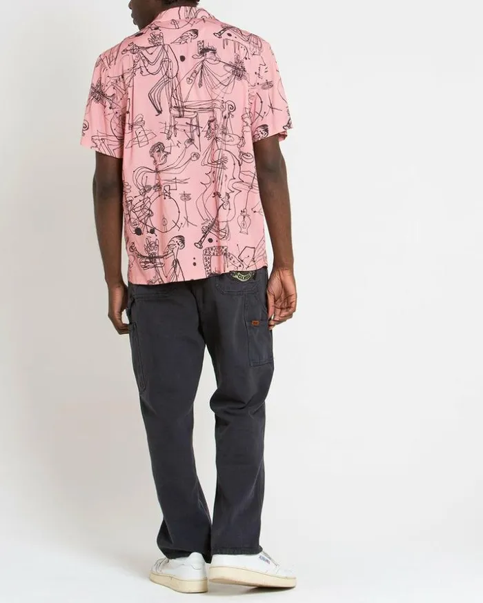 Mens Deus Ex Machina Shirts RG Cato Short Sleeve Shirt 8211 Zephyr Pink Zephyr Pink Mens Deus Ex Machina Shirts RG Cato Short Sleeve Shirt 8211 Zephyr Pink Zephyr Pink