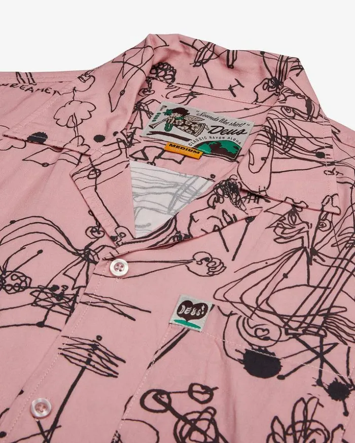 Mens Deus Ex Machina Shirts RG Cato Short Sleeve Shirt 8211 Zephyr Pink Zephyr Pink Mens Deus Ex Machina Shirts RG Cato Short Sleeve Shirt 8211 Zephyr Pink Zephyr Pink
