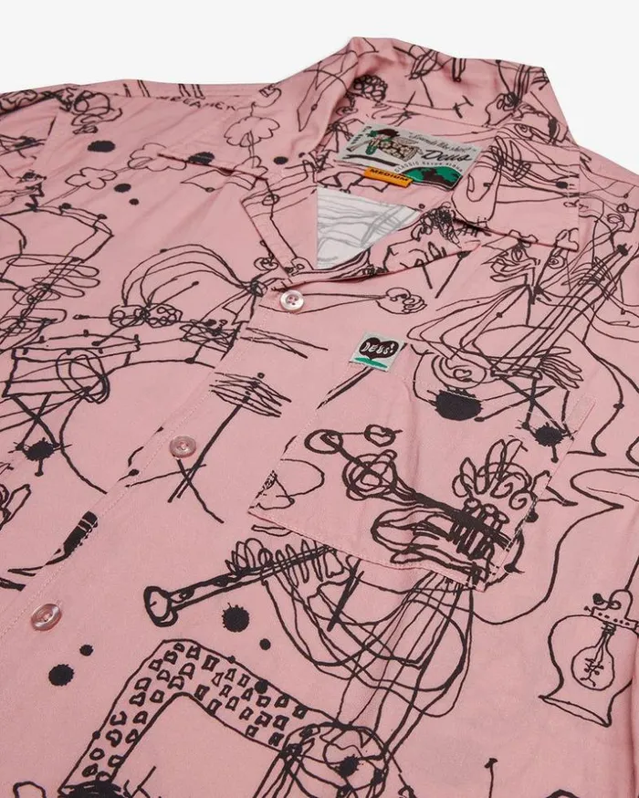 Mens Deus Ex Machina Shirts RG Cato Short Sleeve Shirt 8211 Zephyr Pink Zephyr Pink Mens Deus Ex Machina Shirts RG Cato Short Sleeve Shirt 8211 Zephyr Pink Zephyr Pink