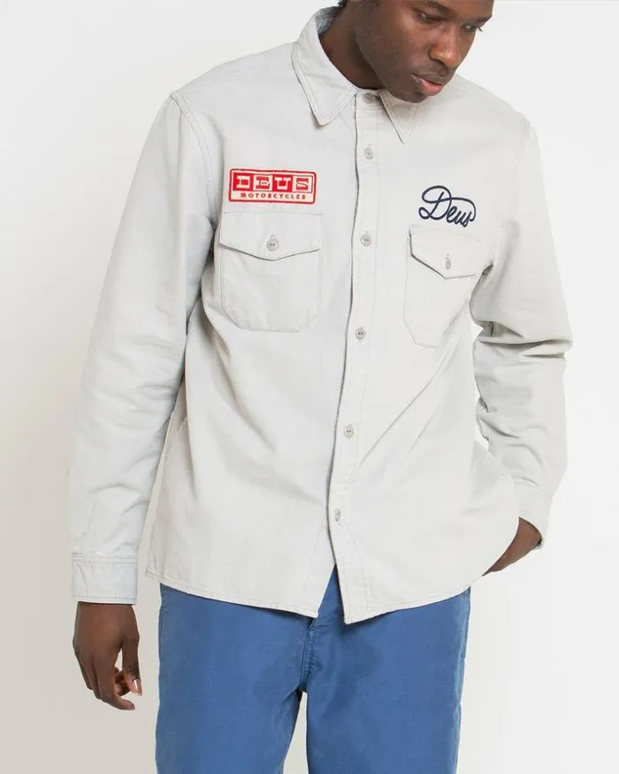 Mens Deus Ex Machina Shirts True Grit Shirt 8211 Dirty White Dirty White