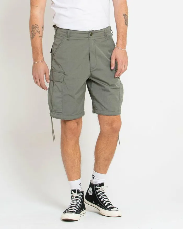 Mens Deus Ex Machina Shorts Sawyer BDU Short 8211 Lichen Green Lichen Green
