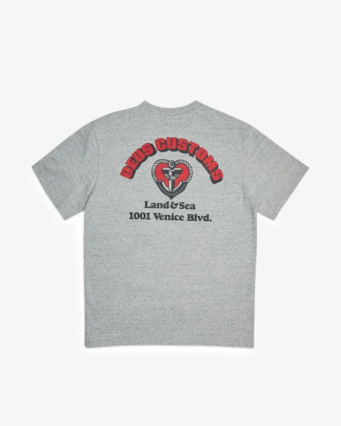 Mens Deus Ex Machina Tees Ankor Tee 8211 Grey Marle Grey Marle Mens Deus Ex Machina Tees Ankor Tee 8211 Grey Marle Grey Marle