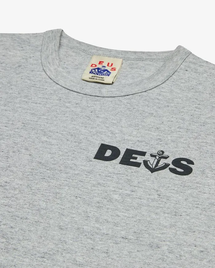 Mens Deus Ex Machina Tees Ankor Tee 8211 Grey Marle Grey Marle Mens Deus Ex Machina Tees Ankor Tee 8211 Grey Marle Grey Marle