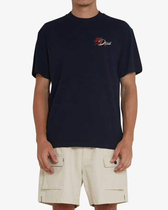 Mens Deus Ex Machina Tees Breaker Tee 8211 Navy Navy