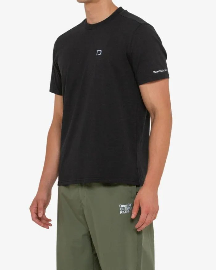 Mens Deus Ex Machina Tees CWorks Tee 8211 Black Black Mens Deus Ex Machina Tees CWorks Tee 8211 Black Black