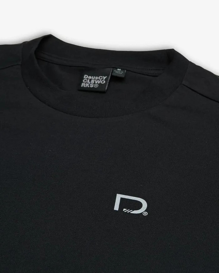 Mens Deus Ex Machina Tees CWorks Tee 8211 Black Black Mens Deus Ex Machina Tees CWorks Tee 8211 Black Black