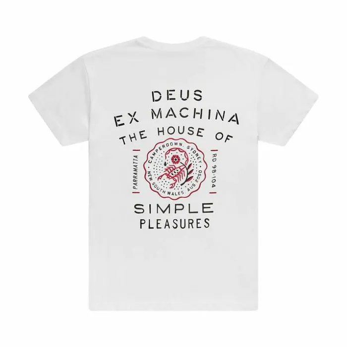 Mens Deus Ex Machina Tees Camperdown Address Tee 8211 Vintage White Vintage White Mens Deus Ex Machina Tees Camperdown Address Tee 8211 Vintage White Vintage White