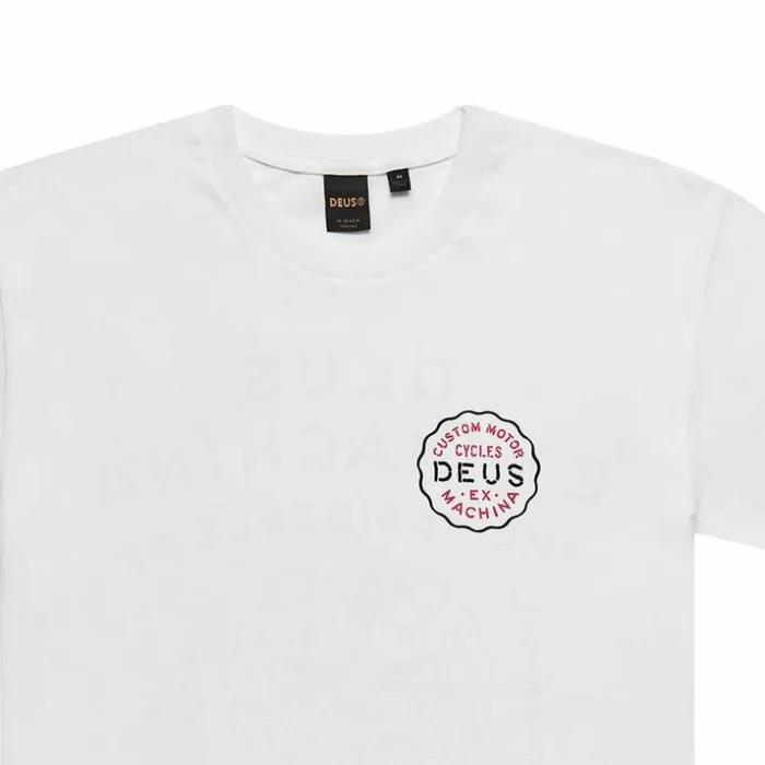 Mens Deus Ex Machina Tees Camperdown Address Tee 8211 Vintage White Vintage White Mens Deus Ex Machina Tees Camperdown Address Tee 8211 Vintage White Vintage White