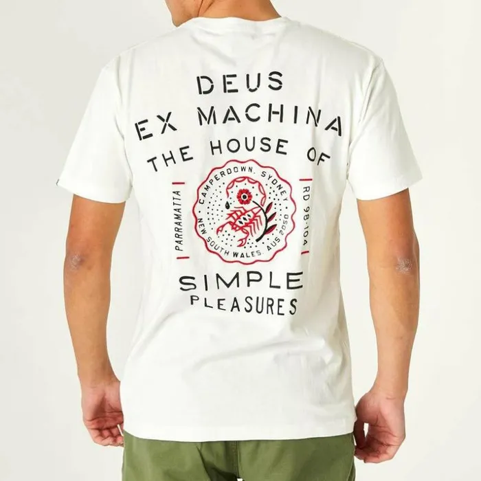 Mens Deus Ex Machina Tees Camperdown Address Tee 8211 Vintage White Vintage White Mens Deus Ex Machina Tees Camperdown Address Tee 8211 Vintage White Vintage White