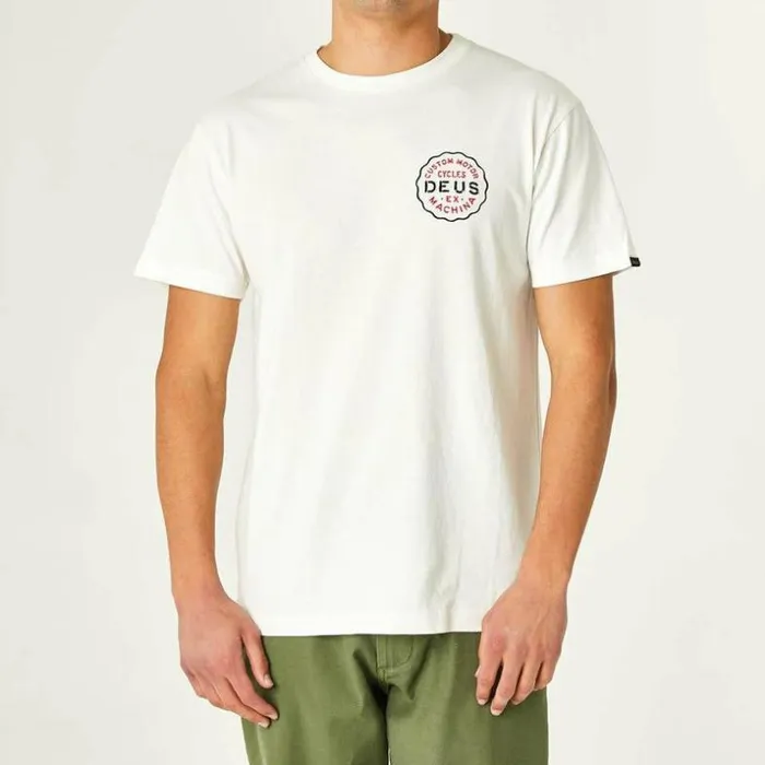 Mens Deus Ex Machina Tees Camperdown Address Tee 8211 Vintage White Vintage White Mens Deus Ex Machina Tees Camperdown Address Tee 8211 Vintage White Vintage White