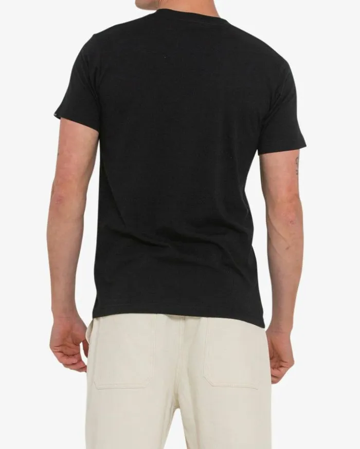 Mens Deus Ex Machina Tees Quanta Tee 8211 Black Black Mens Deus Ex Machina Tees Quanta Tee 8211 Black Black