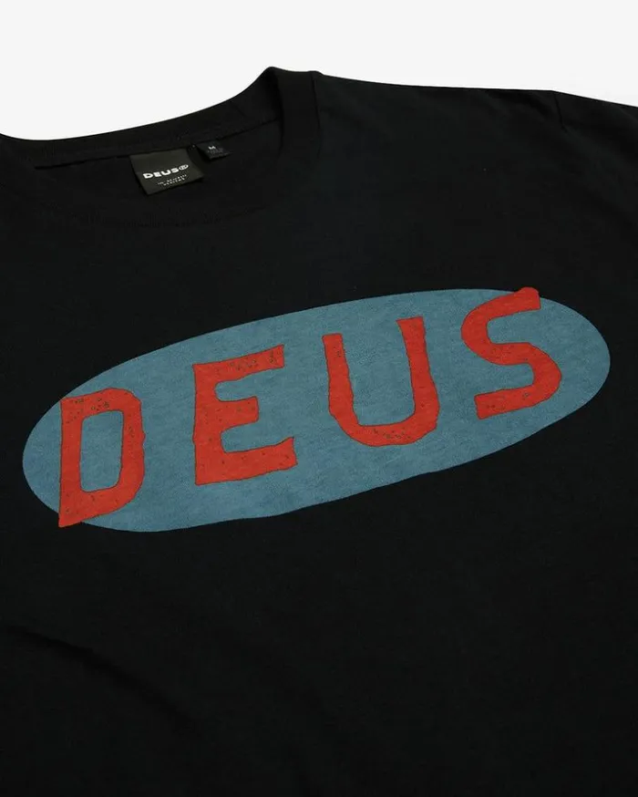Mens Deus Ex Machina Tees Quanta Tee 8211 Black Black Mens Deus Ex Machina Tees Quanta Tee 8211 Black Black