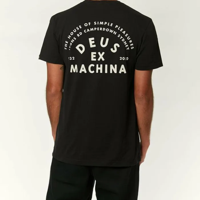 Mens Deus Ex Machina Tees The Landie Tee 8211 Black Black Mens Deus Ex Machina Tees The Landie Tee 8211 Black Black