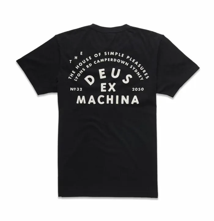 Mens Deus Ex Machina Tees The Landie Tee 8211 Black Black Mens Deus Ex Machina Tees The Landie Tee 8211 Black Black