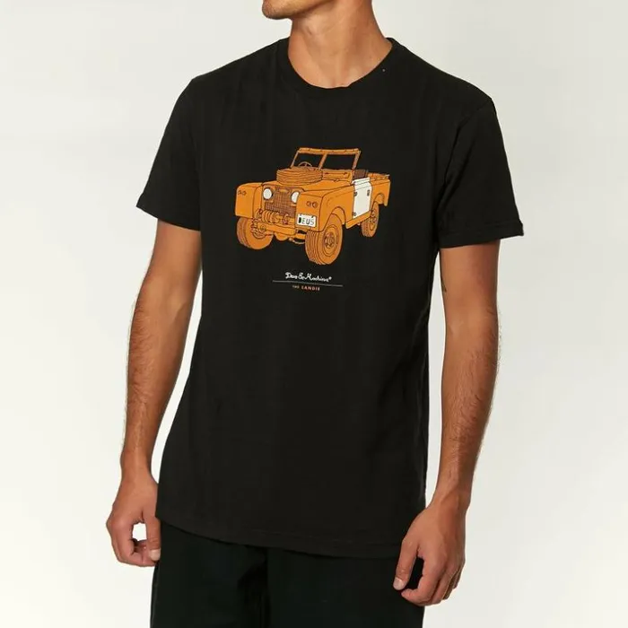 Mens Deus Ex Machina Tees The Landie Tee 8211 Black Black Mens Deus Ex Machina Tees The Landie Tee 8211 Black Black