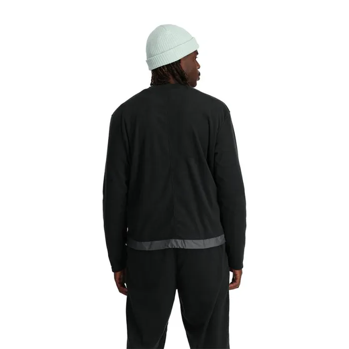Mens Lounge Crew Black Spyder Fleece