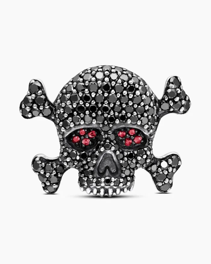 Mens Memento Mori Skull Cufflinks In Sterling Silver With Black Diamonds And Rubies 24mm Men David Yurman Cufflinks Mens Memento Mori Skull Cufflinks In Sterling Silver With Black Diamonds And Rubies 24mm Men David Yurman Cufflinks