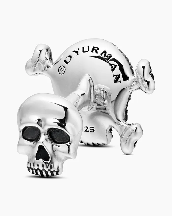 Mens Memento Mori Skull Cufflinks In Sterling Silver With Black Diamonds And Rubies 24mm Men David Yurman Cufflinks Mens Memento Mori Skull Cufflinks In Sterling Silver With Black Diamonds And Rubies 24mm Men David Yurman Cufflinks