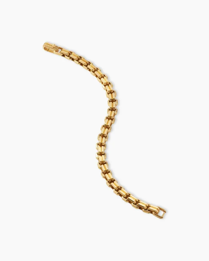 Mens Streamline Double Link Bracelet In 18K Yellow Gold 8mm Men David Yurman Chain Mens Streamline Double Link Bracelet In 18K Yellow Gold 8mm Men David Yurman Chain