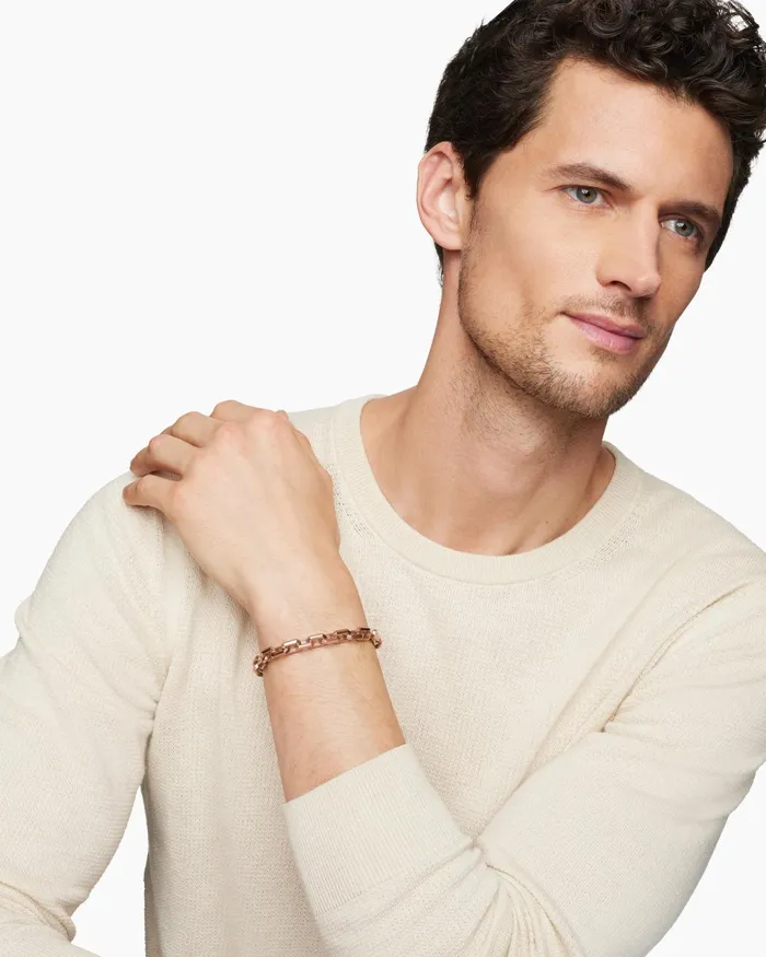 Mens Streamline Heirloom Chain Link Bracelet In 18K Rose Gold 75mm Men David Yurman Chain Mens Streamline Heirloom Chain Link Bracelet In 18K Rose Gold 75mm Men David Yurman Chain