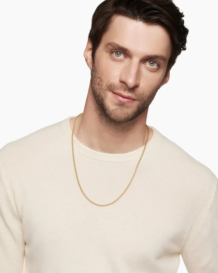 Mens Wheat Chain Necklace In 18K Yellow Gold 25mm Men David Yurman Chains Mens Wheat Chain Necklace In 18K Yellow Gold 25mm Men David Yurman Chains