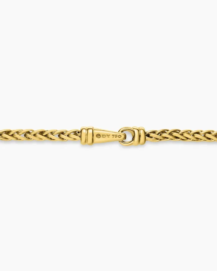 Mens Wheat Chain Necklace In 18K Yellow Gold 25mm Men David Yurman Chains Mens Wheat Chain Necklace In 18K Yellow Gold 25mm Men David Yurman Chains