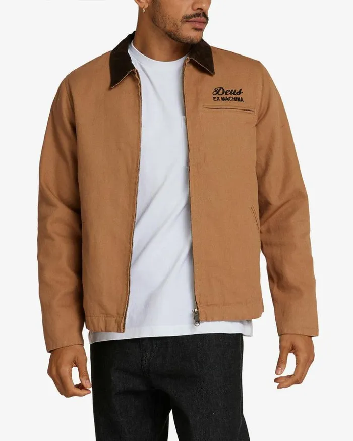 MensWomens Deus Ex Machina Classics Address Workwear Jacket 8211 Dijon Dijon