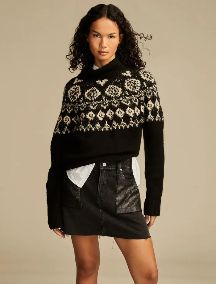 Metallic Denim Mini Skirt Scratched Record Wash Women Lucky Brand Skirts