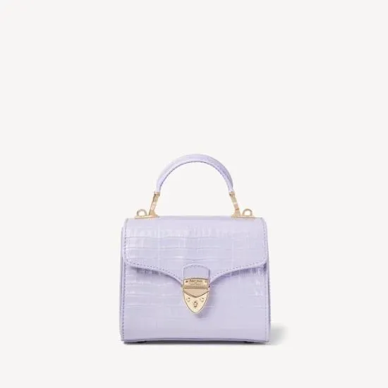 Mini Mayfair Bag Deep Shine English Lavender Small Croc Women Aspinal Of London Shoulder