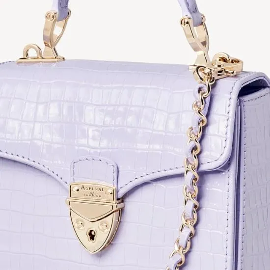 Mini Mayfair Bag Deep Shine English Lavender Small Croc Women Aspinal Of London Shoulder