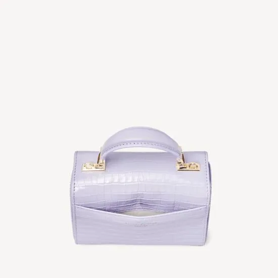 Mini Mayfair Bag Deep Shine English Lavender Small Croc Women Aspinal Of London Shoulder