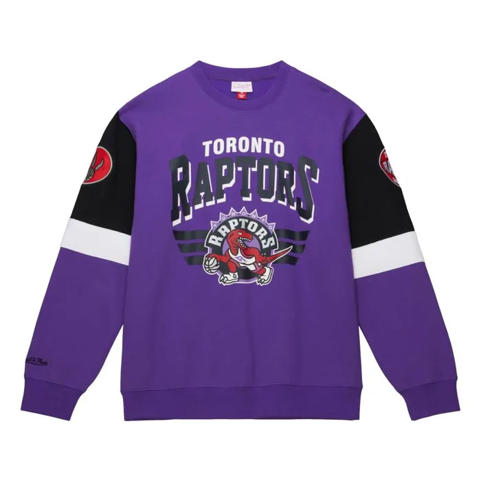 Mitchell and Ness All Over Crew 30 Toronto Raptors Men Hoodies and Sweatshirts