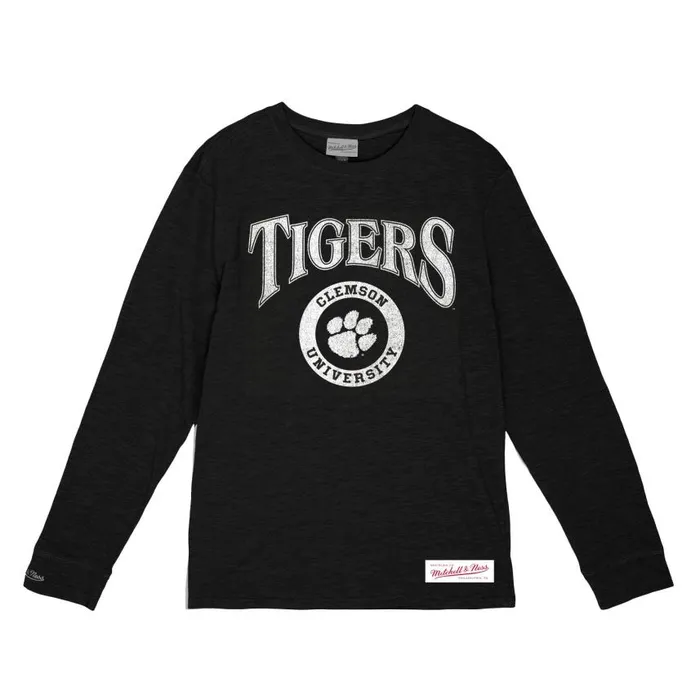 Mitchell and Ness Arched Logo Lockup Slub LS Tee Clemson University Men TShirts and Tops Mitchell and Ness Arched Logo Lockup Slub LS Tee Clemson University Men TShirts and Tops