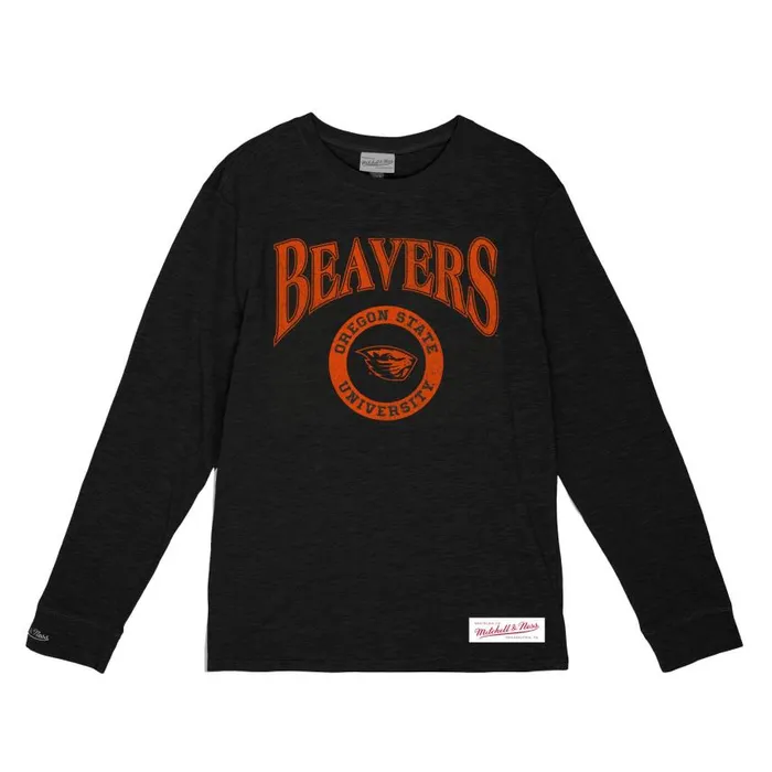 Mitchell and Ness Arched Logo Lockup Slub LS Tee Oregon State University Men TShirts and Tops Mitchell and Ness Arched Logo Lockup Slub LS Tee Oregon State University Men TShirts and Tops