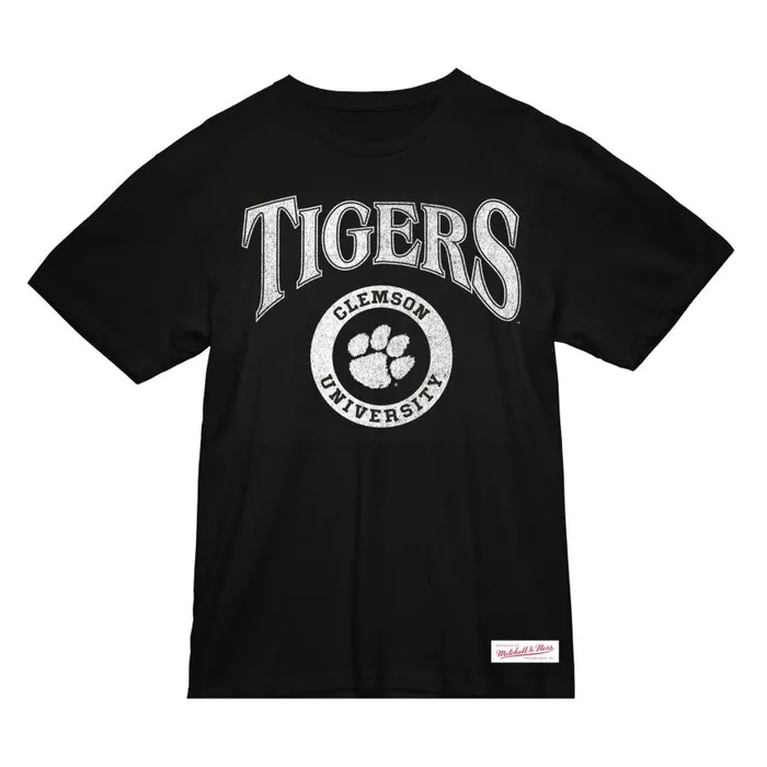 Mitchell and Ness Arched Logo Lockup Slub Tee Clemson University Men TShirts and Tops Mitchell and Ness Arched Logo Lockup Slub Tee Clemson University Men TShirts and Tops