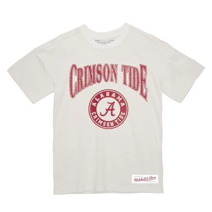 Mitchell and Ness Arched Logo Lockup Slub Tee University Of Alabama Men TShirts and Tops Mitchell and Ness Arched Logo Lockup Slub Tee University Of Alabama Men TShirts and Tops
