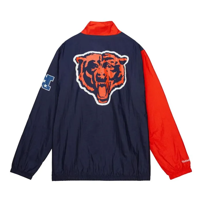 Mitchell and Ness Arched Retro Lined Windbreaker Chicago Bears Men Jackets and Outerwear Mitchell and Ness Arched Retro Lined Windbreaker Chicago Bears Men Jackets and Outerwear