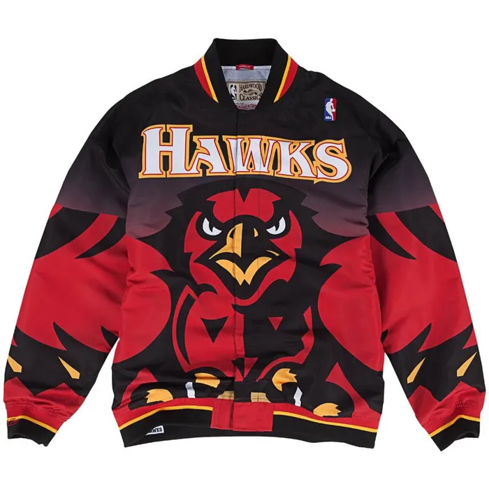Mitchell and Ness Authentic Atlanta Hawks 199596 Warm Up Jacket Men Jackets and Outerwear Mitchell and Ness Authentic Atlanta Hawks 199596 Warm Up Jacket Men Jackets and Outerwear