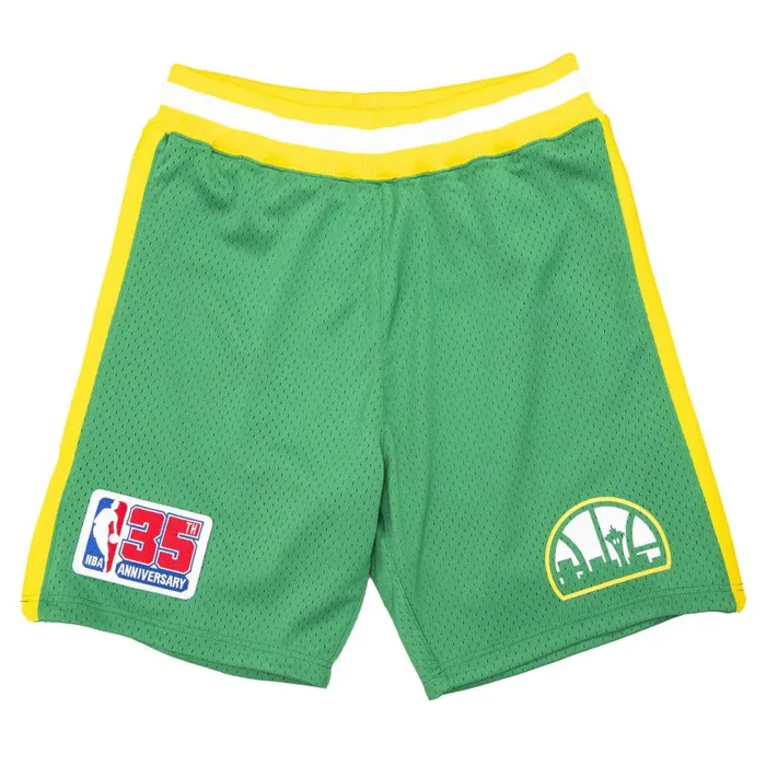 Mitchell and Ness Authentic Shorts Seattle SuperSonics 198081 Men Shorts