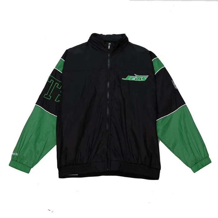 Mitchell and Ness Authentic Sideline Jacket New York Jets Men Jackets and Outerwear Mitchell and Ness Authentic Sideline Jacket New York Jets Men Jackets and Outerwear