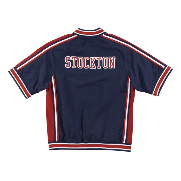 Mitchell and Ness Authentic Warm Up Jacket Team USA 1992 John Stockton Men Jackets and Outerwear Mitchell and Ness Authentic Warm Up Jacket Team USA 1992 John Stockton Men Jackets and Outerwear