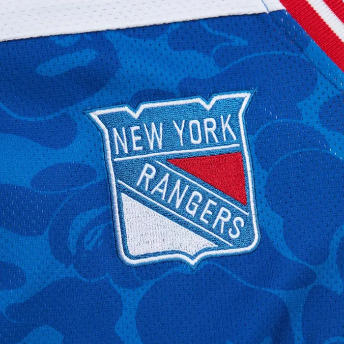 Mitchell and Ness Bape X MandN Jersey New York Rangers Men TShirts and Tops Mitchell and Ness Bape X MandN Jersey New York Rangers Men TShirts and Tops